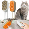 Щітка-масажер-спрей парова Pet Spray Massage Brush 3в1 для вичісування собак і кішок Біла