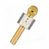 УЦІНКА! Мікрофон караоке WSTER ART: WS-858 Bluetooth USB AUX FM GOLD (Ржавиця на корпусі 2385)