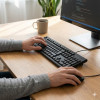 УЦЕНКА! Набор клавиатура + мышь проводные, USB подключение, офис/дом, черный цвет (Нет упаковки 3375)