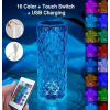 УЦІНКА! Настільна акумуляторна лампа з пультом 22 см нічник Троянда RGB Crystal Rose.(Плохе паковання 3274)