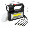 УЦЕНКА! Солнечная зарядная станция OK-718S-A с LED+COB фонарём 10 Вт, PowerBank, солнечная панель (Плохая упаковка, трещина 3466)