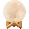 УЦІНКА! Світильник-нічник 3D шар Місяць Moon Lamp на дерев'яній підставці 15 см (Плохе паковання 2792)