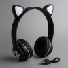 УЦЕНКА! Беспроводные детские Bluetooth наушники с ушками и подсветкой Cat-23M Черный (Плохая упаковка 3197)