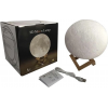 УЦІНКА! Світильник-нічник 3D шар Місяць Moon Lamp на дерев'яній підставці 15 см (Плохе паковання 2792)