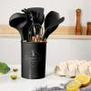 УЦЕНКА! Набор принадлежностей для кухни 12 предметов Kitchen Set, RD-1204 Кухонный набор Черный (Повреждение подставки 3461)