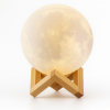 УЦІНКА! Світильник-нічник 3D шар Місяць Moon Lamp на дерев'яній підставці 15 см (Плохе паковання 3301)