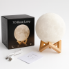 УЦІНКА! Світильник-нічник 3D шар Місяць Moon Lamp на дерев'яній підставці 15 см (Плохе паковання 3301)