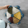 Карусель для зерен настінна з обертанням 360° Kitchen Storage Box 6-in-1 кухонний набір для круп із кріпленням