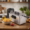 Електрична фритюрниця SOKANY WJ-800, 3,5 л, 2000 Вт, з кришкою, знімною чашею та захистом від перегрівання