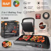Контактний гриль 2 в1 і полотно для смаження на 1600W RAF R.2695 Електрогриль для кухні