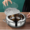 Фритюрница Fryer Pot 2,2л маленькая фритюрница из нержавеющей стали, жаровня с термометром