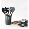 Силиконовый кухонный набор принадлежностей Kitchen stuff 12 предметов BLACK