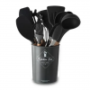 Силиконовый кухонный набор принадлежностей Kitchen stuff 12 предметов BLACK