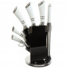 Набір ножів неіржавка сталь на підставці 9 предметів kitchen knife set wl-707-1