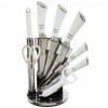 Набір ножів неіржавка сталь на підставці 9 предметів kitchen knife set wl-707-1