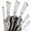 Набір ножів неіржавка сталь на підставці 9 предметів kitchen knife set wl-707-1