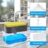 Органайзер для мочалок з мильницею та дозатором натискна Soap Pump Sponge Caddy