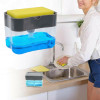 Органайзер для мочалок з мильницею та дозатором натискна Soap Pump Sponge Caddy
