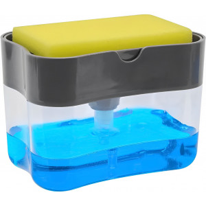 Органайзер для мочалок з мильницею та дозатором Soap Pump Sponge Caddy SPSC30 PP