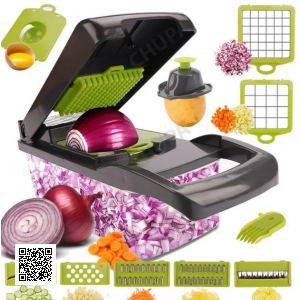 Ручний мультислайсер 14в1 Kitchen Ideas Veggie Slicer HA-347 багатофункціональне овочерізка з контейнером