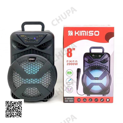 Kimiso новый QS-1805 8-дюймовый портативный динамик высокой мощности с проводным микрофоном уличный динамик