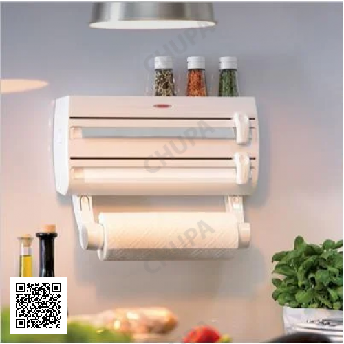 Кухонный тройной держатель Triple Paper Dispenser 3 в 1 для бумажных полотенец пищевой пленки и фольги