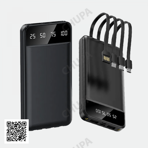 Повербанк KT T51X 50000mAh с набором зарядных кабелей Черный
