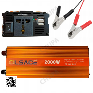 Преобразователь напряжения инвертор OLSACE 2000W 12-220V Power Inverter Автомобильный преобразователь