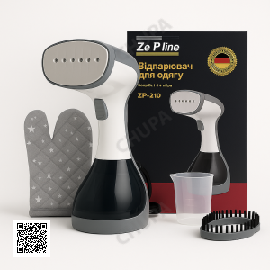 Ручний вертикальний пароутюг для дому та подорожей сірий Zepline ZP-210 3000 Вт, 0.4 л