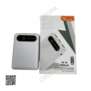 Power Bank Viaking 50000 mAh N-8 для телефона та портативної техніки Білий