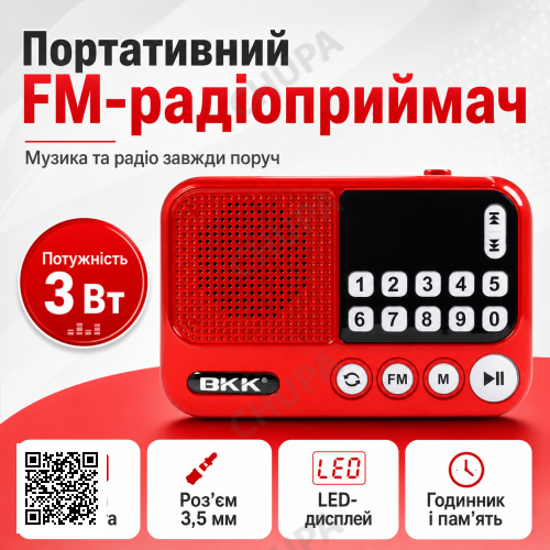 Радиоприемник BKK S99 USB/MP3