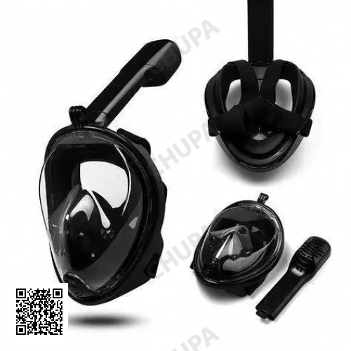 Маска для подводного плавания дайвинга Tribord Easybreath Black Водолазная маска креплением для камеры