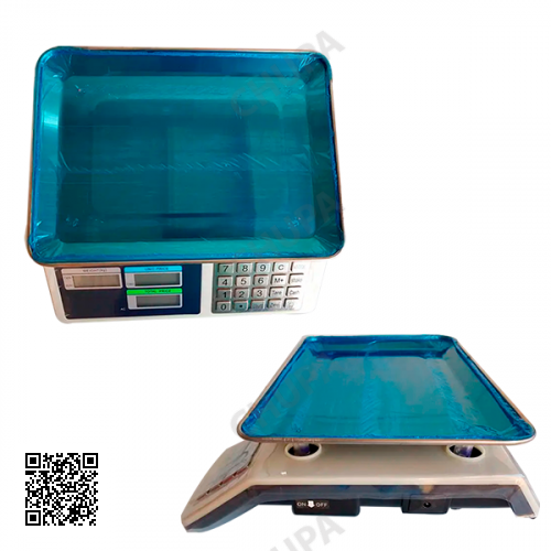 Ваги торговельні електронні з лічильником ціни ACS KitchenTech KT218 50 кг 6 V (метал)
