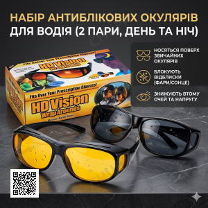 Окуляри антивідблискові для водія нічні та денні DIAL VISION HD-2