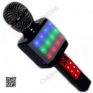 Караоке микрофон WSTER WS-1828 c LED подсветкой (4 Голоса/USB/Bluetooth)