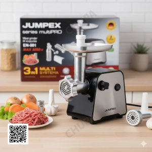 УЦІНКА! М'ясорубка 3 в 1 Jumpex Series Multi EN-001 3000 Вт (м'ясорубка + тирка + шатківниця) (Плохе паковання 3559)