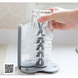 Щётка для мытья стаканов и бутылок Multi-Function Suction Cup Brush, стеклоотмыватель