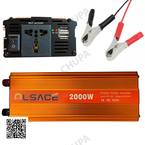Преобразователь напряжения инвертор OLSACE 2000W 12-220V Power Inverter Автомобильный преобразователь