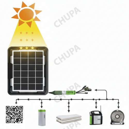 Портативная солнечная панель CCLAMP CL-642 4W 6V с USB / Солнечное зарядное устройство для телефона, повербанк
