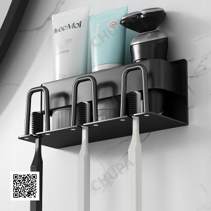 Алюминиевый держатель для зубных щеток, чашка для полоскания рта для ванной комнаты, настенный держатель