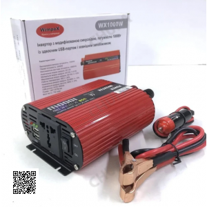 Автоінвертор перетворювач напруги Wimpex 12V-220 V WX-1000W