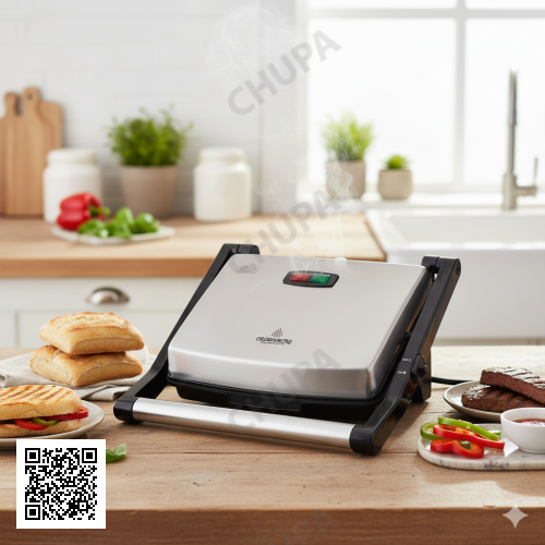 Притискний електрогриль Crownberg CB-1045 2000 Вт Gray 2000 Вт