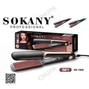 Щипці гофре для волосся Sokany SK-1906 професійні прасок плоский з індикатором роботи 40 Вт Чорний