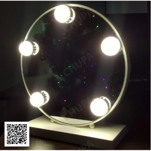 Дзеркало для макіяжу з LED-підсвіткою Led Mirror 5 LED JX-526 Білий