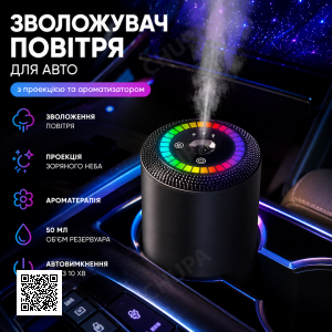 Розумний автомобільний очисник повітря Starry Sky Summit/Аромодифузор від USB 5 режимів