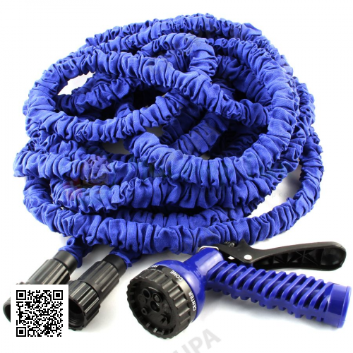 Шланг для полива X HOSE 30 м с распылителем, садовый шланг, поливочный шланг для сада СИНИЙ