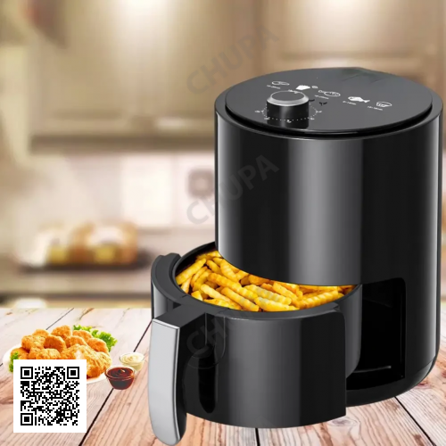Безоливна фритюрниця зі знімною чашею Air Fryer BW-3011 Аерофритюрниця без олії з таймером і чашею 3.2 л