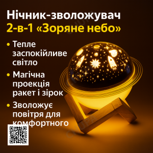 УЦІНКА! Зволожувач повітря проєктор Зоряне небо/сатурн/Настільний світильник нічник Проєкційний (