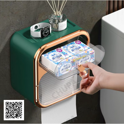 Держатель для туалетной бумаги Toilet Paper Holder GREEN Стильный и практичный аксессуар для ванной комнаты