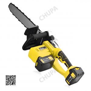 Акумуляторна ланцюгова пила Жовта 2 акумулятори 18 В, 16" Electric SAW, Електропила на акумуляторі